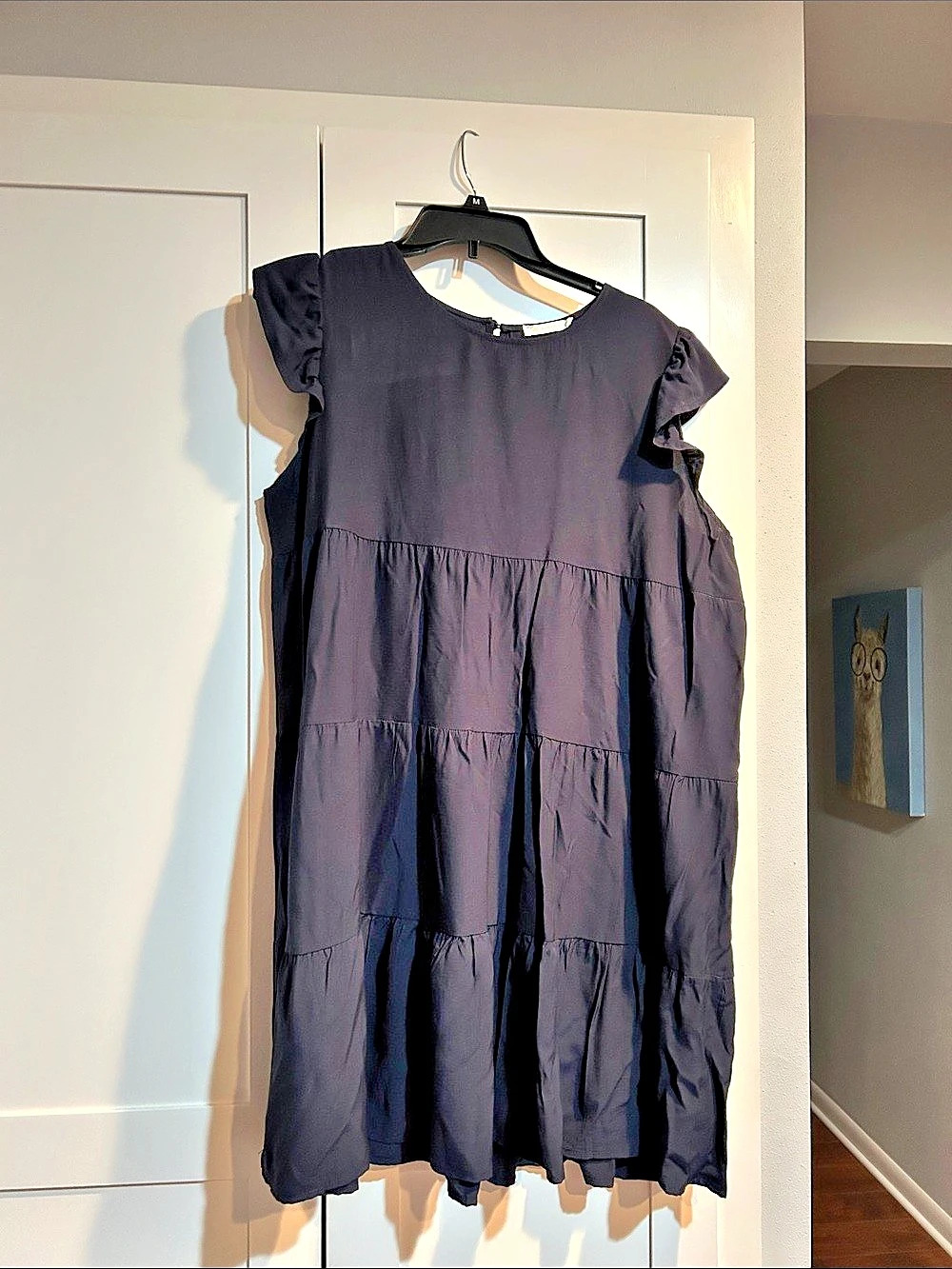 Women's Tiered Maxi Dress in Blue Size Medium Like New